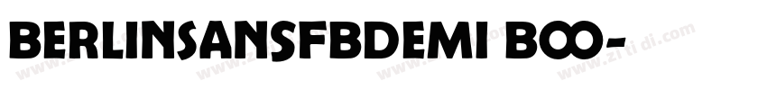 BerlinSansFBDemi Bo字体转换